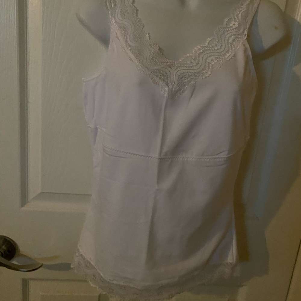 Lace trimmed tank new